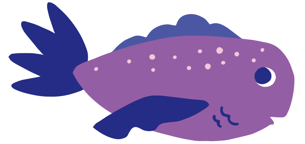 In The Deep swimming lessons Fish Illustration