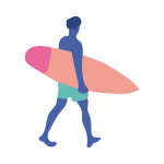 Swim school Eastern Suburbs Sydney Surfer Illustration