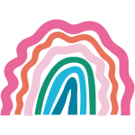 Toddler swim school Kingsford Rainbow Illustration