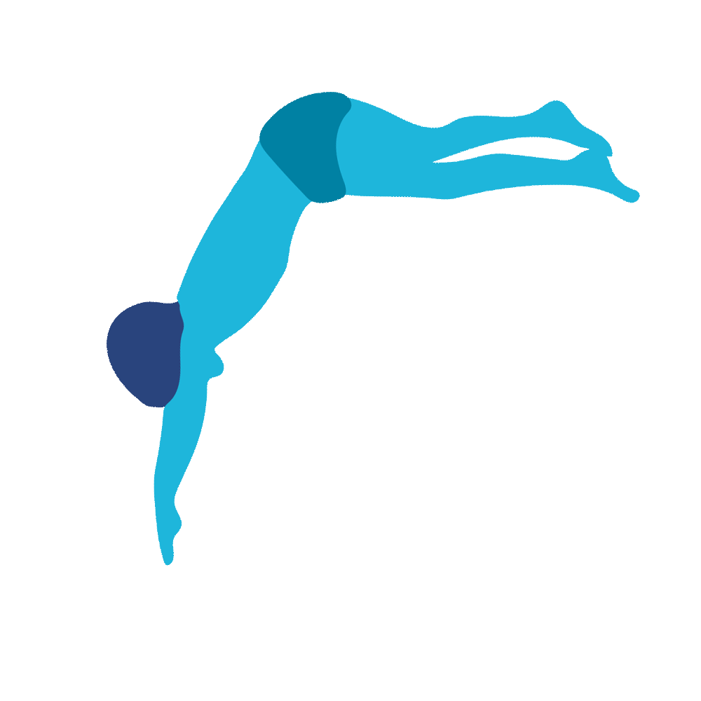 Kids swimming lessons Kingsford NSW Dive Illustration GIF