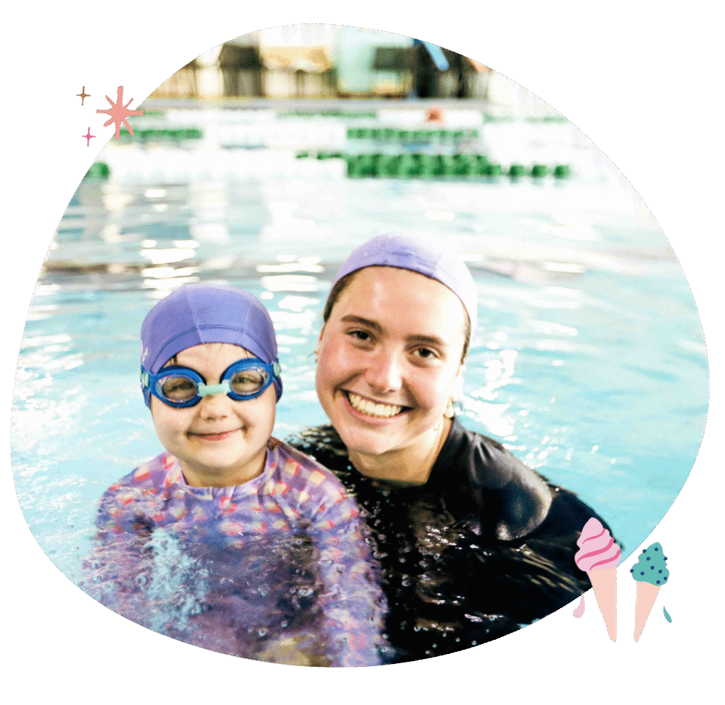 Happy swim school team working together in Eastern Suburbs Sydney