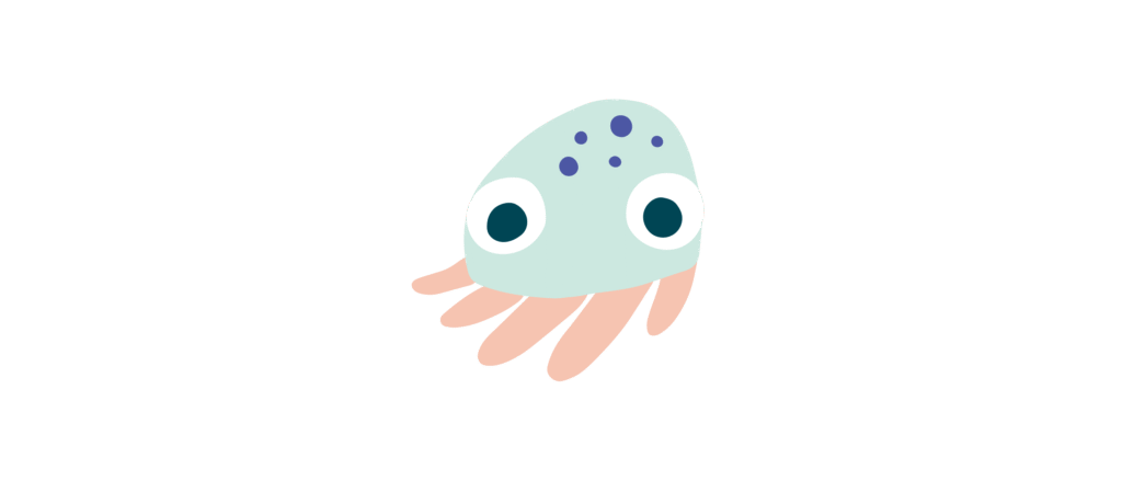 In The Deep Swim School Octopus Illustration